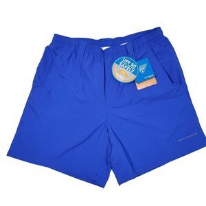 Columbia PFG Swim Trunks Men Size Small Omni-Shade Fishing Short Blue UPF 50 NEW